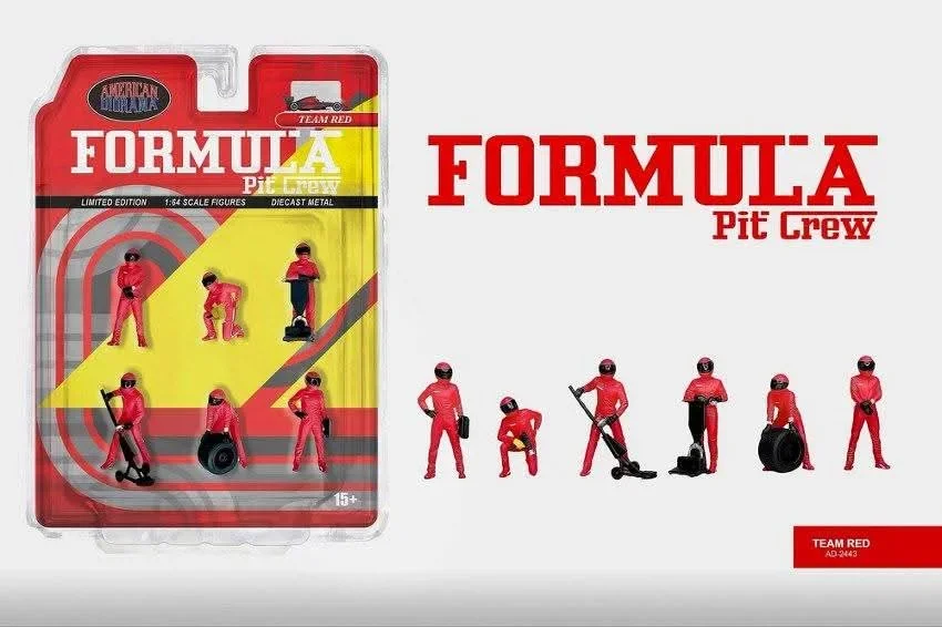 Formula Pit Crew Team Red - 6pcs Set
