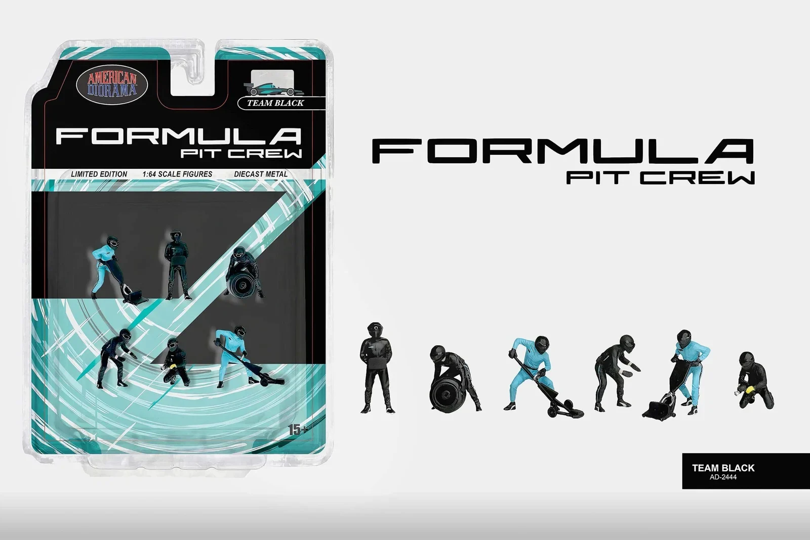 Formula Pit Crew Team Black - 6pcs Set